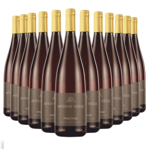 Case of 12 Afrikan Ridge Pinotage 75cl Red Wine